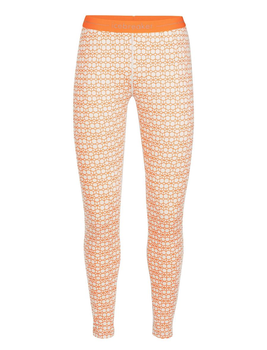 Leggings Icebreaker Merino 250 Vertex Alpine Geo Femme Blanche | FR 1530ZUTG